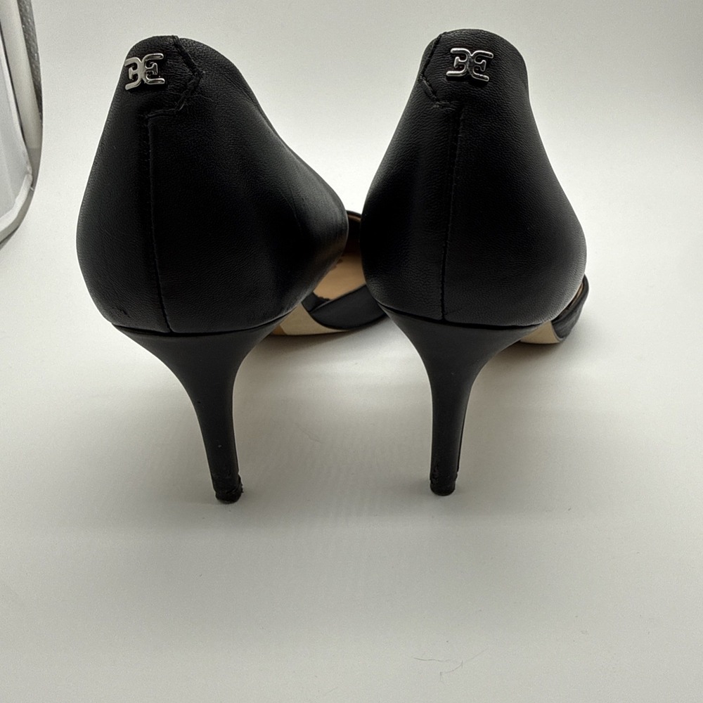 Sam Edelman Black Leather Stiletto Pointed Toe Pumps Heels Size Sexy 10 M - Picture 4 of 8